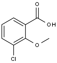 3-クロロ-2-メトキシ安息香酸 化学構造式