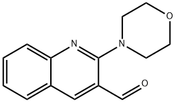 2-モルホリン-4-イルキノリン-3-カルブアルデヒド 化学構造式