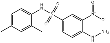 BenzenesulfonaMide, N-(2,4-diMethylphenyl)-4-hydrazinyl-3-nitro- Structure
