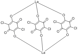 クロラニル酸ランタン(III)十水和物 化学構造式