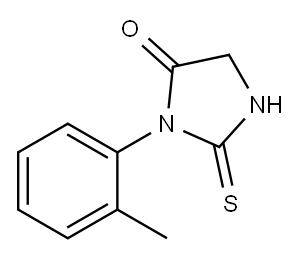 1-(2-甲基苯基)-2-硫烷基-4,5-二氢-1H-咪唑-5-酮, 32607-34-4, 结构式