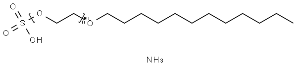 月桂基聚氧乙烯醚硫酸铵,32612-48-9,结构式