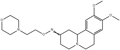1,3,4,6,7,11b-Hexahydro-9,10-dimethoxy-2H-benzo[a]quinolizin-2-one O-(2-morpholinoethyl)oxime 结构式