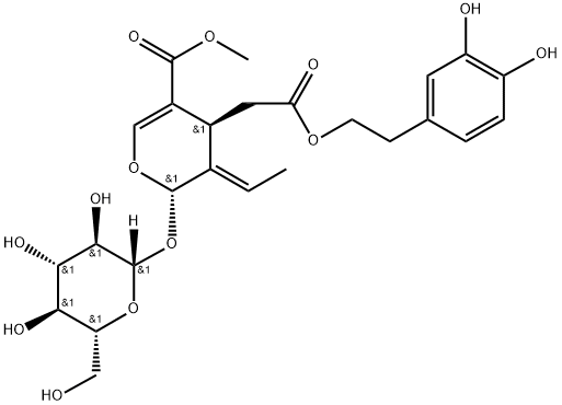 (2S,3E,4S)-2-(β-D-グルコピラノシルオキシ)-3-エチリデン-5-(メトキシカルボニル)-3,4-ジヒドロ-2H-ピラン-4-酢酸2-(3,4-ジヒドロキシフェニル)エチル