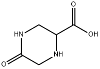 5-オキソピペラジン-2-カルボン酸 化学構造式
