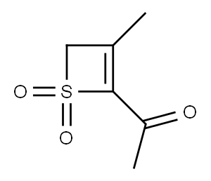 Ketone, methyl 3-methyl-2H-thiet-4-yl, S,S-dioxide (8CI) Structure