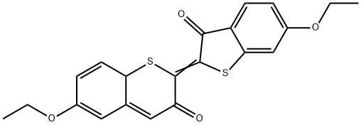 6-ethoxy-2-(6-ethoxy-3-oxobenzo[b]thien-2(3H)-ylidene)benzo[b]thiophene-3(2H)-one Struktur