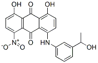 1,8-dihydroxy-4-[[3-(1-hydroxyethyl)phenyl]amino]-5-nitroanthraquinone  Struktur