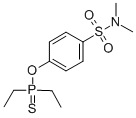 ジエチルチオホスフィン酸O-[4-(ジメチルアミノ)スルホニルフェニル] 化学構造式