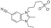 5-氰基-1-乙基-2-甲基-3-(4-磺基丁基)苯并咪唑鎓甜菜碱, 32634-35-8, 结构式