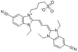 5,5'-DICYANO-3-(4-SULFOBUTYL)-1,1',3'-TRIETHYLIMIDACARBOCYANINE BETAINE Structure