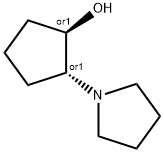 TRANS-2-ピロリジン-1-イルシクロペンタノール 化学構造式