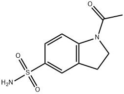 1-アセチル-5-インドリンスルホンアミド 化学構造式