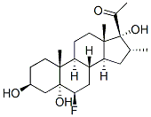 6beta-fluoro-3beta,5alpha,17-trihydroxy-16alpha-methylpregnan-20-one 结构式