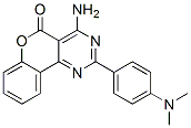 4-Amino-2-[p-(dimethylamino)phenyl]-5H-[1]benzopyrano[4,3-d]pyrimidin-5-one Structure