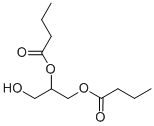 二酪酸3-ヒドロキシプロパン-1,2-ジイル 化学構造式