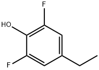 4-エチル-2,6-ジフルオロフェノール 化学構造式