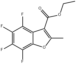 乙基4,5,6,7-四氟-2-甲基苯并[B]呋喃-3-甲酯, 3265-71-2, 结构式