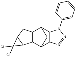 4,4-Dichloro-12-phenyl-10,11,12-triazapentacyclo[6.5.1.0(2,7).0(3,5).0 (9,13)]tetradec-10-ene Structure
