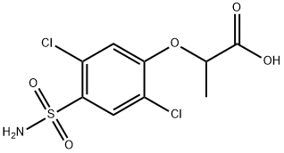 ALPHA-(2,5-DICHLORO-4-AMINOSULFONYLPHENOXY)PROPIONICACID Struktur