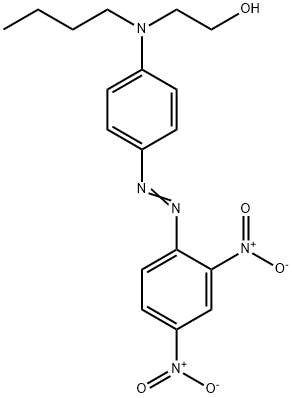 2-[ブチル[4-[(2,4-ジニトロフェニル)アゾ]フェニル]アミノ]エタノール 化学構造式