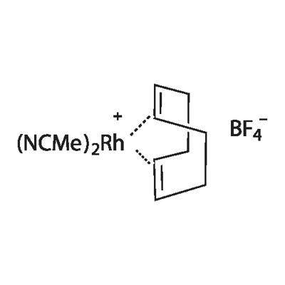 BIS(ACETONITRILE)(1,5-CYCLOOCTADIENE)RHODIUM(I) TETRAFLUOROBORATE Struktur