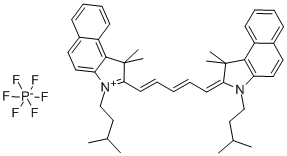 4,5:4',5'-DIBENZO-1,1'-DIISOPENTYL-3,3,3',3'-TETRAMETHYLINDADICARBOCYANINE HEXAFLUOROPHOSPHATE Struktur