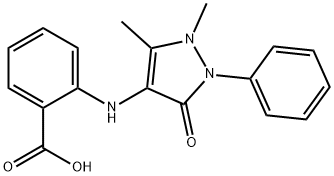 2-[(2,3-Dihydro-1,5-dimethyl-3-oxo-2-phenyl-1H-pyrazol-4-yl)amino]benzoic acid 结构式