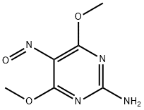 2-アミノ-4,6-ジメトキシ-5-ニトロソピリミジン 化学構造式