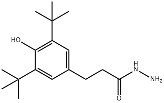 3,5-ビス(1,1-ジメチルエチル)-4-ヒドロキシベンゼンプロピオン酸ヒドラジド 化学構造式