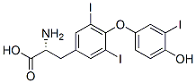 O-(4-Hydroxy-3-iodophenyl)-3,5-diiodo-D-tyrosine 化学構造式