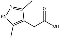 (3,5-ジメチル-1H-ピラゾール-4-イル)酢酸 化学構造式