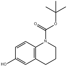 6-羟基-3,4-二氢-2H-喹啉-1-羧酸叔丁酯 结构式