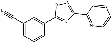 3-(3-(Pyridin-2-yl)-1,2,4-oxadiazol-5-yl)benzonitrile Struktur
