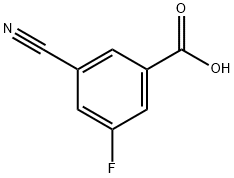 3-氰基-5-氟苯甲酸,327056-74-6,结构式