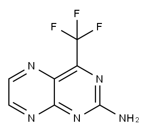 4-(トリフルオロメチル)-2-プテリジンアミン 化学構造式