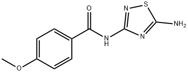 Benzamide, N-(5-amino-1,2,4-thiadiazol-3-yl)-4-methoxy- (9CI) 结构式