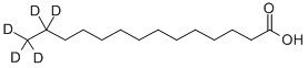 テトラデカン酸‐13,13,14,14,14‐D5 化学構造式