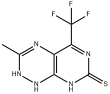 2,6-Dihydro-3-methyl-5-(trifluoromethyl)pyrimido[5,4-e]-1,2,4-triazine-7(1H)-thione Structure
