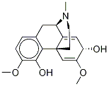 (7S)-5,6,8,14-テトラデヒドロ-4-ヒドロキシ-3,6-ジメトキシ-17-メチルモルフィナン-7-オール 化学構造式
