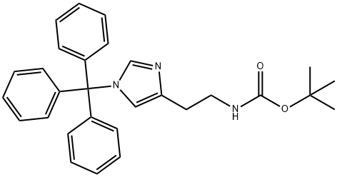 [2-(1-三苯甲基-1H-咪唑基-4-基)乙基]氨基甲酸叔丁酯, 327160-17-8, 结构式