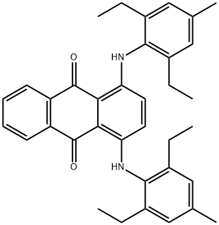 1,4-ビス[(2,6-ジエチル-4-メチルフェニル)アミノ]-9,10-アントラキノン 化学構造式
