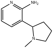 3-(1-メチルピロリジン-2-イル)ピリジン-2-アミン 化学構造式