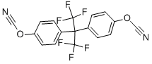 4,4'-BIS(TRIFLUOROMETHYL)METHYLENEDIPHENYL CYANATE 化学構造式