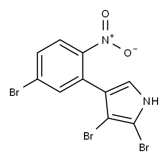 2,3-Dibromo-4-(5-bromo-2-nitrophenyl)-1H-pyrrole Structure