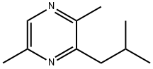 2,5-ジメチル-3-(2-メチルプロピル)ピラジン 化学構造式