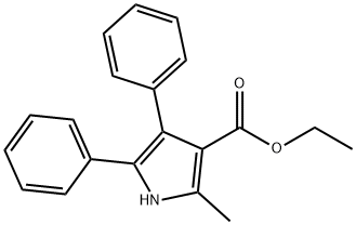 2-甲基-4,5-二苯基-1H-吡咯-3-羧酸乙酯, 3274-64-4, 结构式