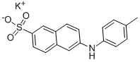 6-(p-トルイジノ)-2-ナフタレンスルホン酸カリウム 化学構造式