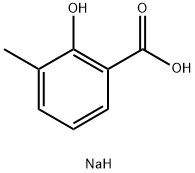 3-メチルサリチル酸 ナトリウム 化学構造式