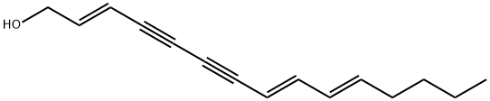 (2E,8E,10E)-2,8,10-Pentadecatriene-4,6-diyn-1-ol Structure